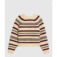 [CELINE-셀린느]크루넥 스웨터 스트라이프 리브드 울 2ADX49