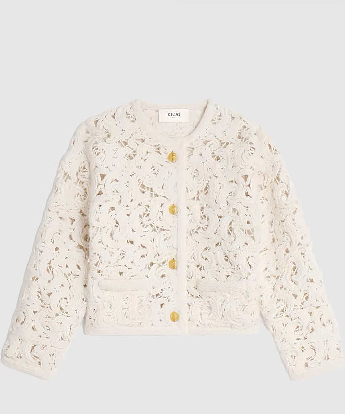 [CELINE-셀린느]코넬리 울 카디건S 알파카 모헤어 타카기 짜기 재킷 2AI663