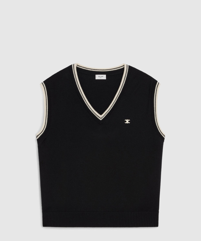 [CELINE-셀린느]트리옹프 V넥 스웨터 2ADCK8