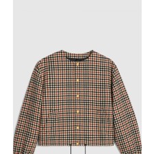 [CELINE-셀린느]퓨어 칼라 재킷 체크 울 2W7522