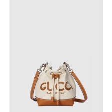 [GUCCI-구찌]프린트 미니 숄더백 베이지 캔버스 ‎777166