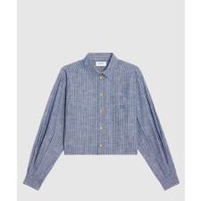 [CELINE-셀린느]크롭 셔츠 스트라이프 코튼 2T3601