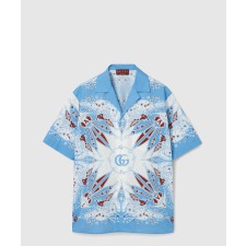 [GUCCI-구찌]더블 G 반다나 프린트 코튼 셔츠 787257