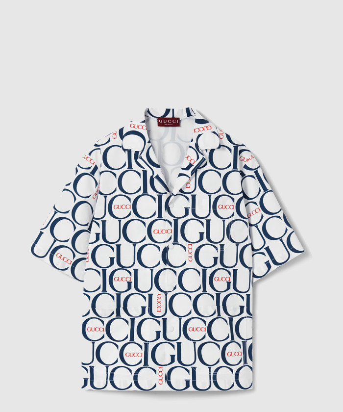 [GUCCI-구찌]맥시 구찌 프린트 패브릭 셔츠 790723