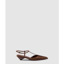 [PRADA-프라다]새틴 슬링백 펌프스 1I535N