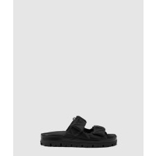 [PRADA-프라다]가죽 스트랩 슬라이드 1XX701