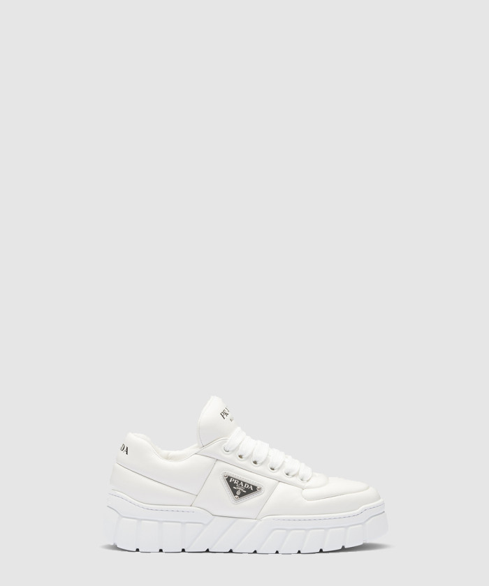 [PRADA-프라다]패딩 나파 가죽 스니커즈 1E136N