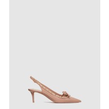 [VALENTINO-발렌티노]락스터드 리본 펌프스