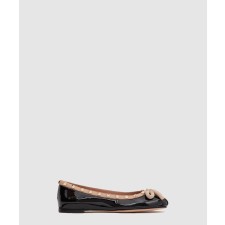 [VALENTINO-발렌티노]락스터드 페이턴트 가죽 발레리나