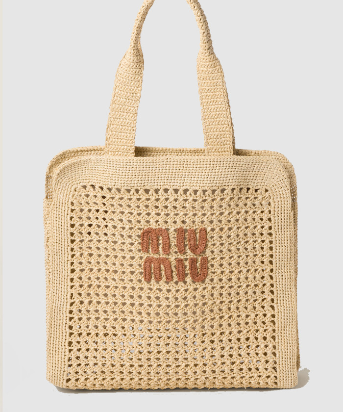 [MIUMIU-미우미우]패브릭 토트백 5BG230