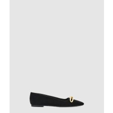 [FERRAGAMO-페레가모]비대칭 활이 있는 발레 플랫 01H388