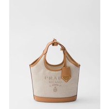 [PRADA-프라다]리넨 혼방 및 가죽 미니 버클 1BE074