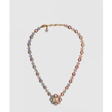 [GUCCI-구찌]더블 G 크리스탈 플라워 목걸이 753805