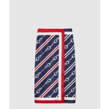 [GUCCI-구찌]모스 프린트 실크 트윌 스커트 788954