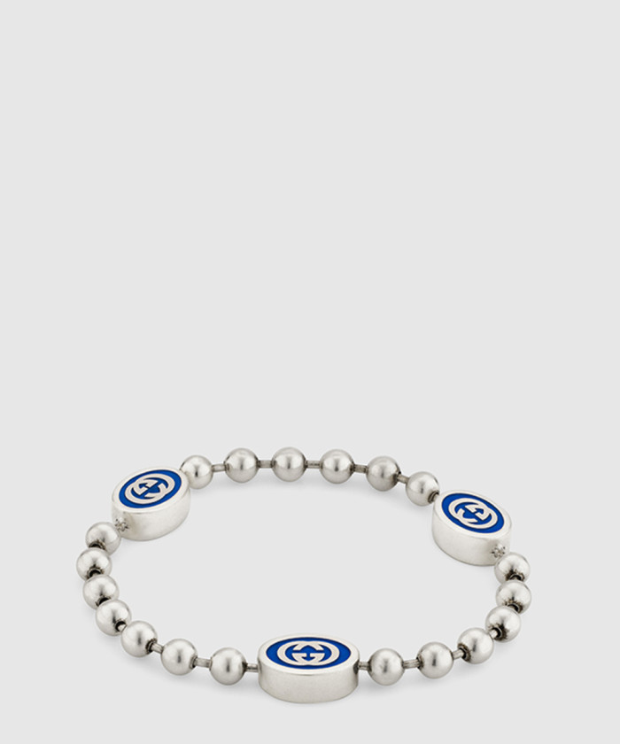 [GUCCI-구찌]인터로킹 G 비즈 팔찌 753442