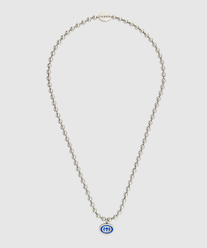 [GUCCI-구찌]인터로킹 G 볼 체인 목걸이 753438
