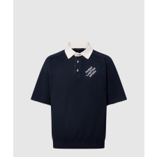 [LOUIS VUITTON-루이비통]엠브로이더드 쇼트 슬리브드 코튼 블렌드 폴로 셔츠 1AFQQJ