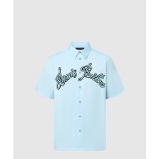 [LOUIS VUITTON-루이비통]엠브로이더드 쇼트 슬리브드 코튼 셔츠 1AFRLP