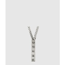 [GUCCI-구찌]고스트 바 펜던트실버 목걸이 455314