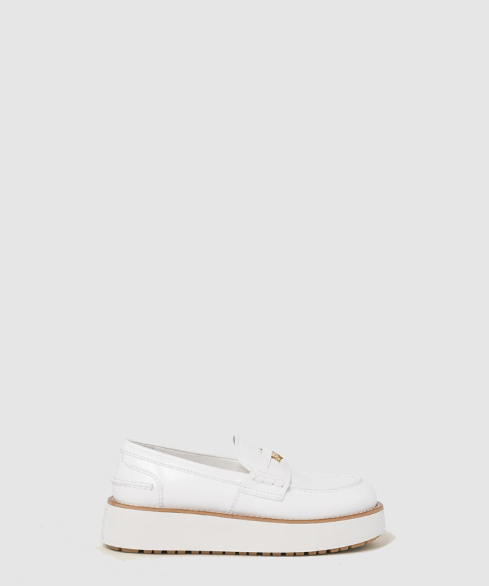 [MIUMIU-미우미우]브러쉬드 가죽 로퍼 5D175E