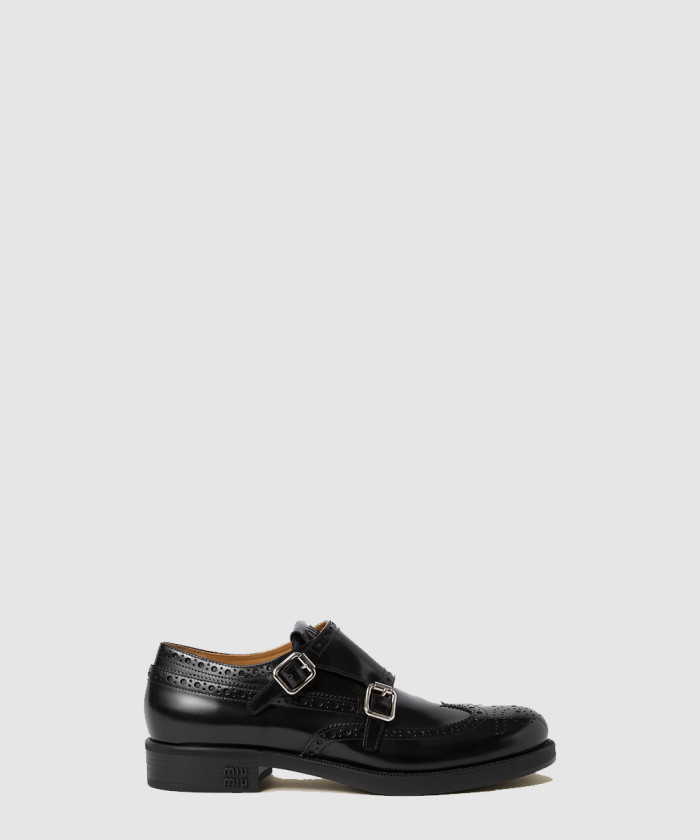 [MIUMIU-미우미우]가죽 더블 슈즈 5E039E