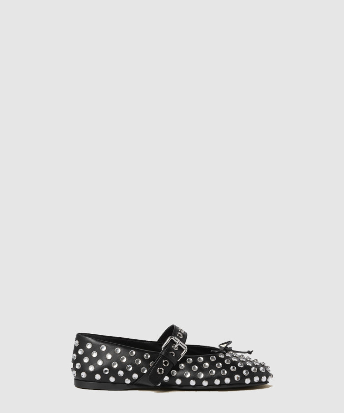 [MIUMIU-미우미우]가죽 발레리나 5F212E