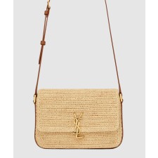 [SAINT LAURENT-생로랑]라피아와 베지터블 태닝 가죽 소재의 SOLFERINO 미디엄백 751506