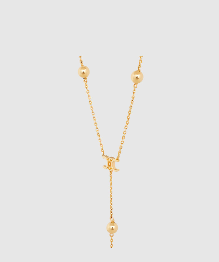 [CELINE-셀린느]트리옹프 포크 비즈 소트와르 목걸이 460OV6