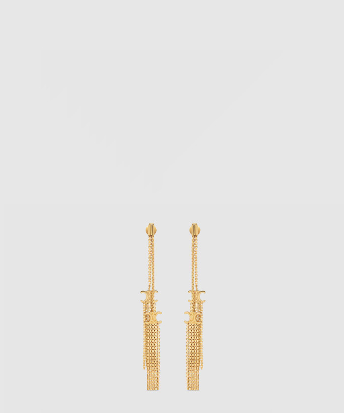 [CELINE-셀린느]트리옹프 포크 폼폼 귀걸이 460OI6