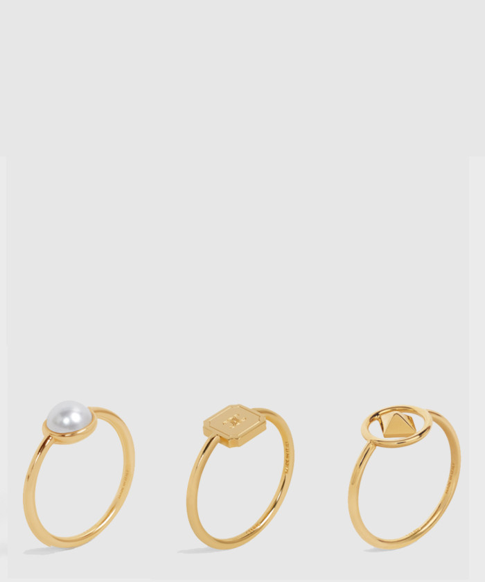 [CELINE-셀린느]분리형 황동 및 레진 진주 반지 460HR6