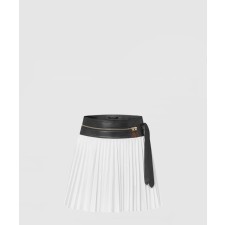 [LOUIS VUITTON-루이비통]레더 웨이스트 플리티드 미니 스커트 1AFUP7