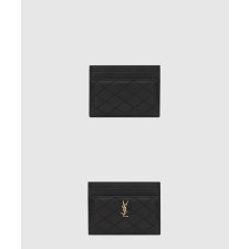 [SAINT LAURENT-생로랑]퀼트 처리된 램스킨 소재의 GABY 카드 케이스 703219