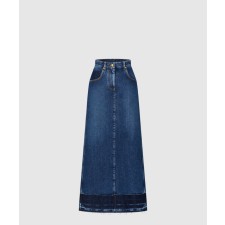 [LOUIS VUITTON-루이비통]워시드 로 데님 스커트 1AFTGF