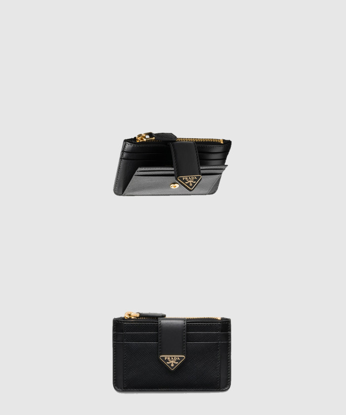 [PRADA-프라다]사피아노 및 가죽 카드 지갑 1MC038