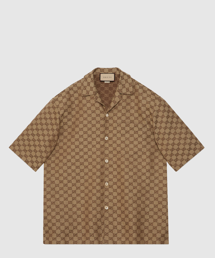 [GUCCI-구찌]GG 리넨 혼방 캔버스 셔츠 742707