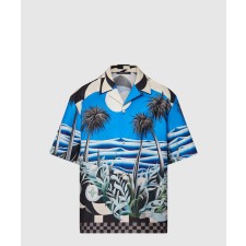 [LOUIS VUITTON-루이비통]프린티드 쇼트 슬리브드 코튼 셔츠 1AFQYH