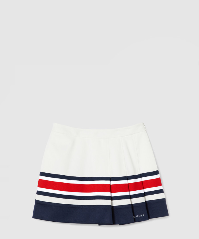 [GUCCI-구찌]테크니컬 저지 스커트 웹 오프 화이트 785496