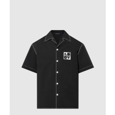 [LOUIS VUITTON-루이비통]엠브로이더드 쇼트 슬리브드 코튼 셔츠 1AFWTU