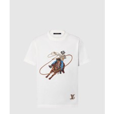 [LOUIS VUITTON-루이비통]그래픽 엠브로이더드 코튼 티셔츠 1AFXNO