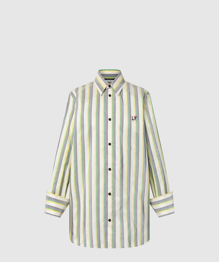 [LOUIS VUITTON-루이비통]멀티 스트라이프 실크 셔츠 1AFNT3