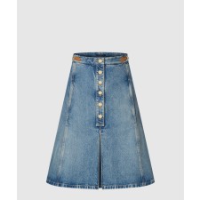 [LOUIS VUITTON-루이비통]데님 미디 스커트 1AFYXE