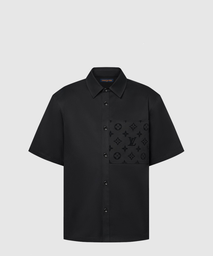 [LOUIS VUITTON-루이비통]플록드 쇼트 슬리브드 코튼 셔츠 1AFR05