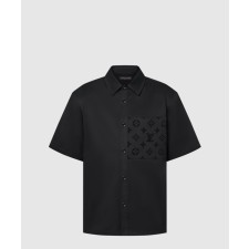[LOUIS VUITTON-루이비통]플록드 쇼트 슬리브드 코튼 셔츠 1AFR05