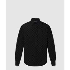 [LOUIS VUITTON-루이비통]엠브로이더드 롱 슬리브드 코튼 셔츠 1A979D