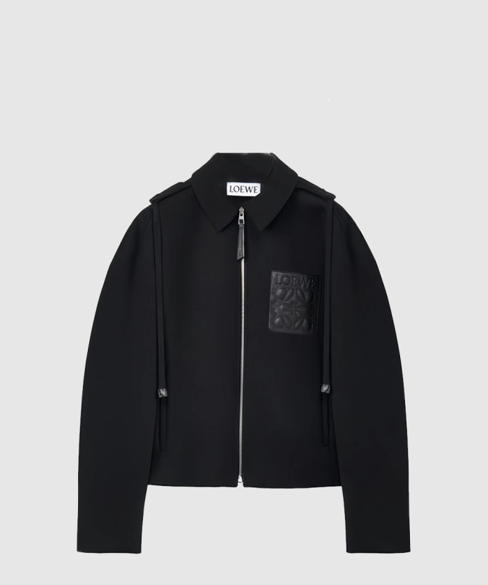 [LOEWE-로에베]아나그램 레더 포켓 울 자켓