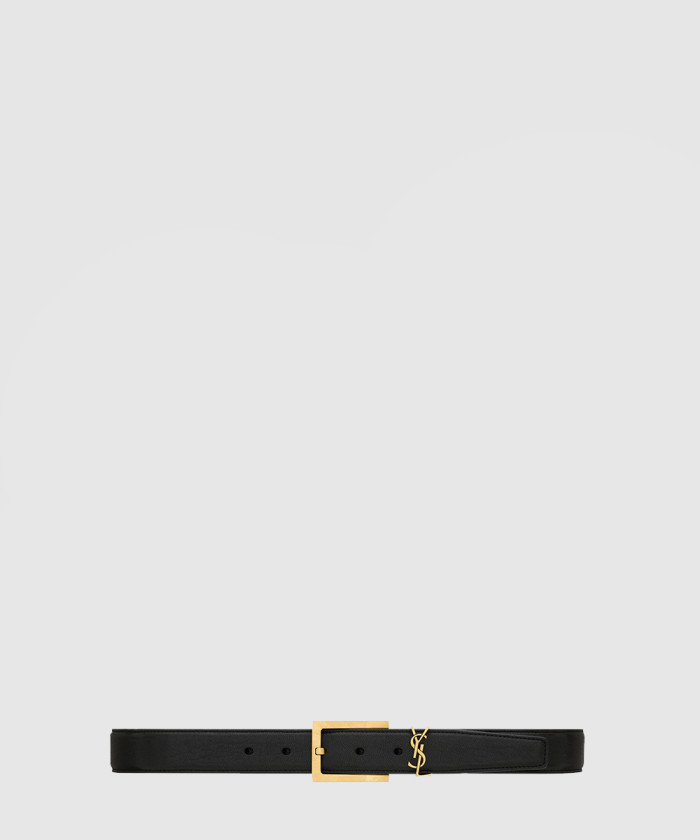 [SAINT LAURENT-생로랑]그레인 램스킨 소재의 벨트 789588