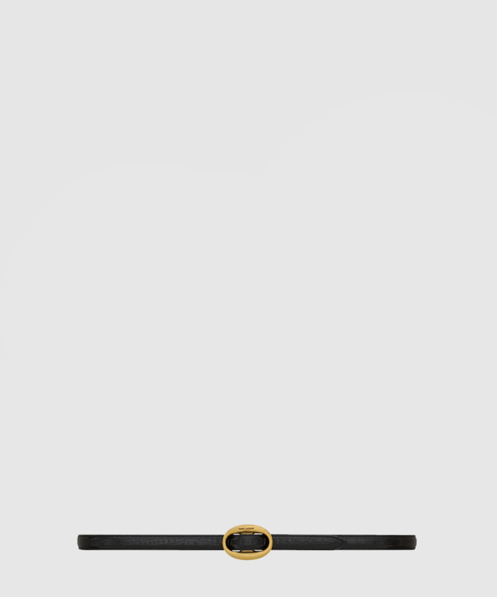 [SAINT LAURENT-생로랑]타원형 슬림 벨트 756409
