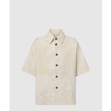 [LOUIS VUITTON-루이비통]다미에 쇼트 슬리브드 데님 셔츠 1AFQZO