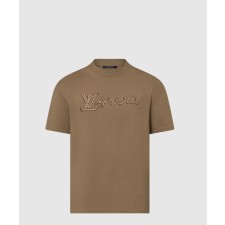 [LOUIS VUITTON-루이비통]엠브로이더드 시그니처 코튼 티셔츠 1AFXP5