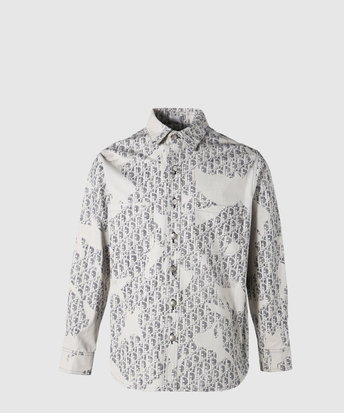 [DIOR-디올]오블리크 카스리 코튼 데님 오버 셔츠 113D5